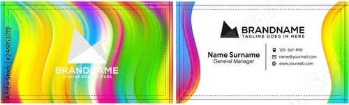 Vector modern creative and clean business card template, polygon background, flyer design, name card template. Corporate identity with abstract illustration. Vector company style for brandbook and gui