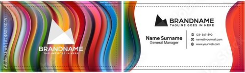 Vector modern creative and clean business card template, polygon background, flyer design, name card template. Corporate identity with abstract illustration. Vector company style for brandbook and gui