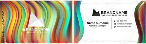 Vector modern creative and clean business card template, polygon background, flyer design, name card template. Corporate identity with abstract illustration. Vector company style for brandbook and gui