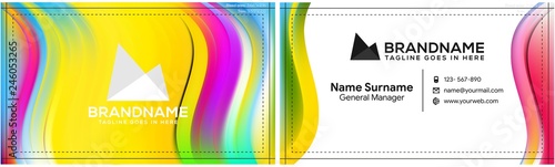 Vector modern creative and clean business card template, polygon background, flyer design, name card template. Corporate identity with abstract illustration. Vector company style for brandbook and gui