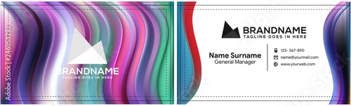 Vector modern creative and clean business card template, polygon background, flyer design, name card template. Corporate identity with abstract illustration. Vector company style for brandbook and gui