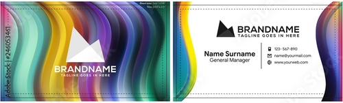 Vector modern creative and clean business card template, polygon background, flyer design, name card template. Corporate identity with abstract illustration. Vector company style for brandbook and gui