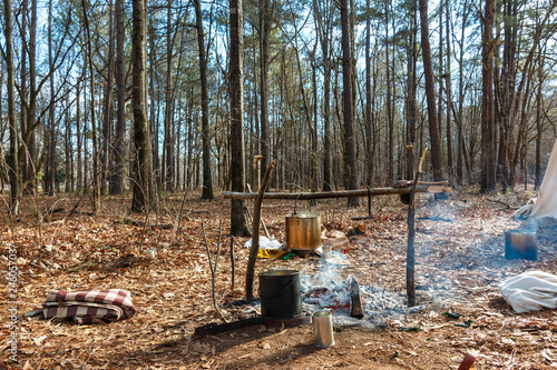 civil war time camping cooking