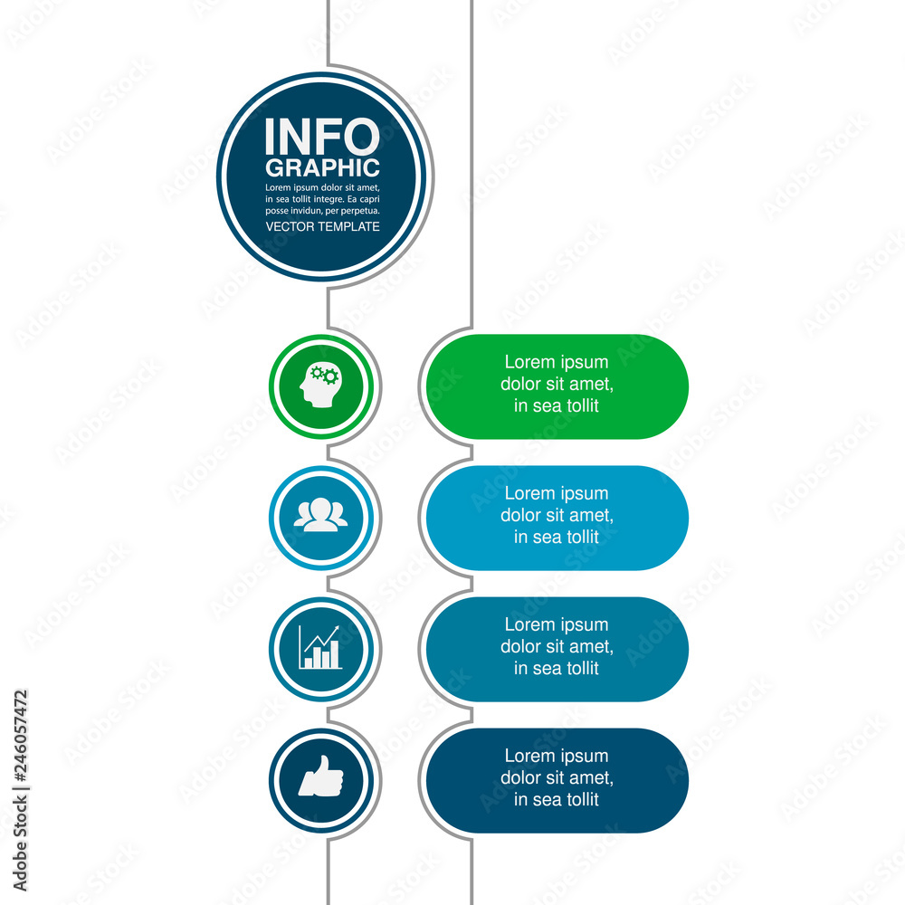 Vector infographic template for circular diagram, graph, presentation, chart, business concept with 4 options. Vector infographic template for circular diagram, graph, presentation, chart, business concept with 4 options.