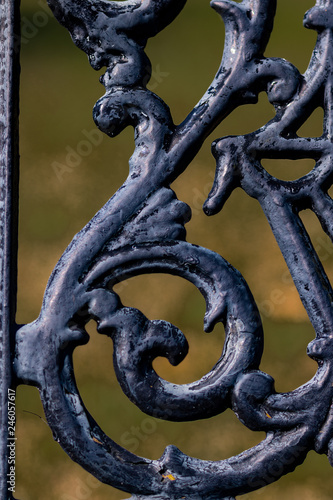 piece of black iron gate