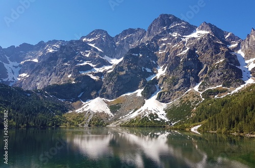 Lake in the mountains Morskie Oko Polska