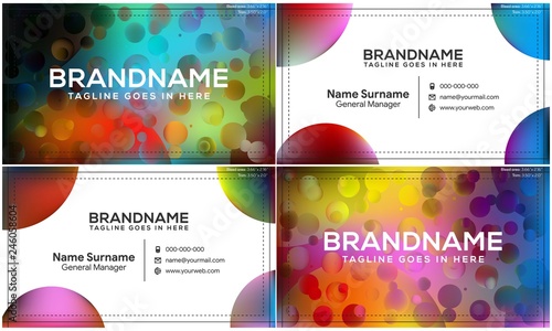 Vector modern creative and clean business card template, polygon background, flyer design, name card template. Corporate identity with abstract illustration. Vector company style for brandbook
