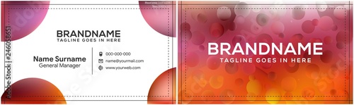 Vector modern creative and clean business card template, polygon background, flyer design, name card template. Corporate identity with abstract illustration. Vector company style for brandbook