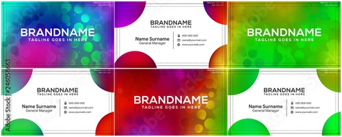 Vector modern creative and clean business card template, polygon background, flyer design, name card template. Corporate identity with abstract illustration. Vector company style for brandbook