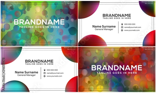 Vector modern creative and clean business card template, polygon background, flyer design, name card template. Corporate identity with abstract illustration. Vector company style for brandbook