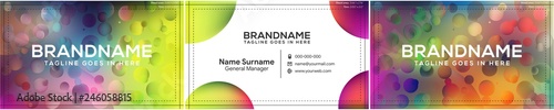 Vector modern creative and clean business card template, polygon background, flyer design, name card template. Corporate identity with abstract illustration. Vector company style for brandbook
