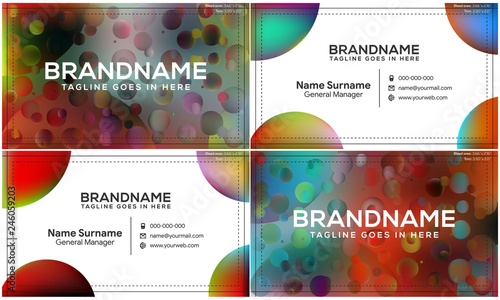 Vector modern creative and clean business card template, polygon background, flyer design, name card template. Corporate identity with abstract illustration. Vector company style for brandbook