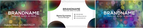 Vector modern creative and clean business card template, polygon background, flyer design, name card template. Corporate identity with abstract illustration. Vector company style for brandbook