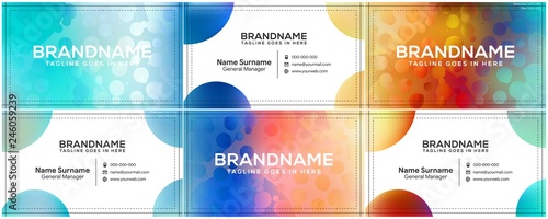 Vector modern creative and clean business card template, polygon background, flyer design, name card template. Corporate identity with abstract illustration. Vector company style for brandbook