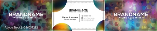 Vector modern creative and clean business card template, polygon background, flyer design, name card template. Corporate identity with abstract illustration. Vector company style for brandbook