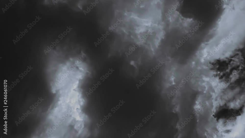 Time Lapse of Dark Thunderstorm in the Sky