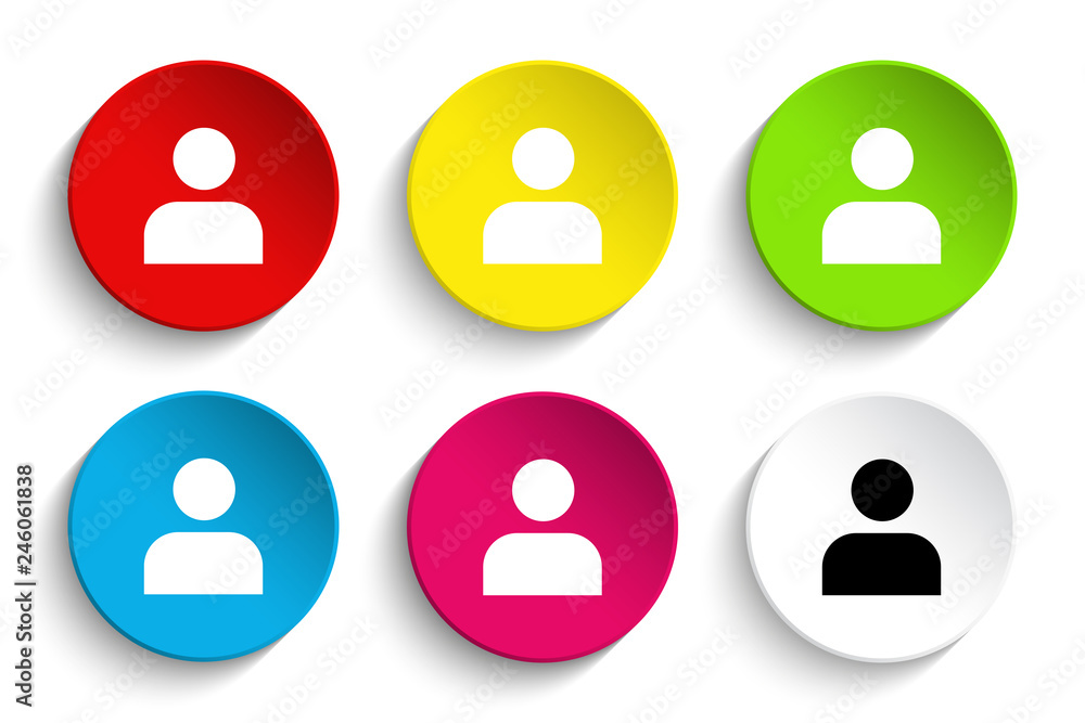 User icon button set User icon button set