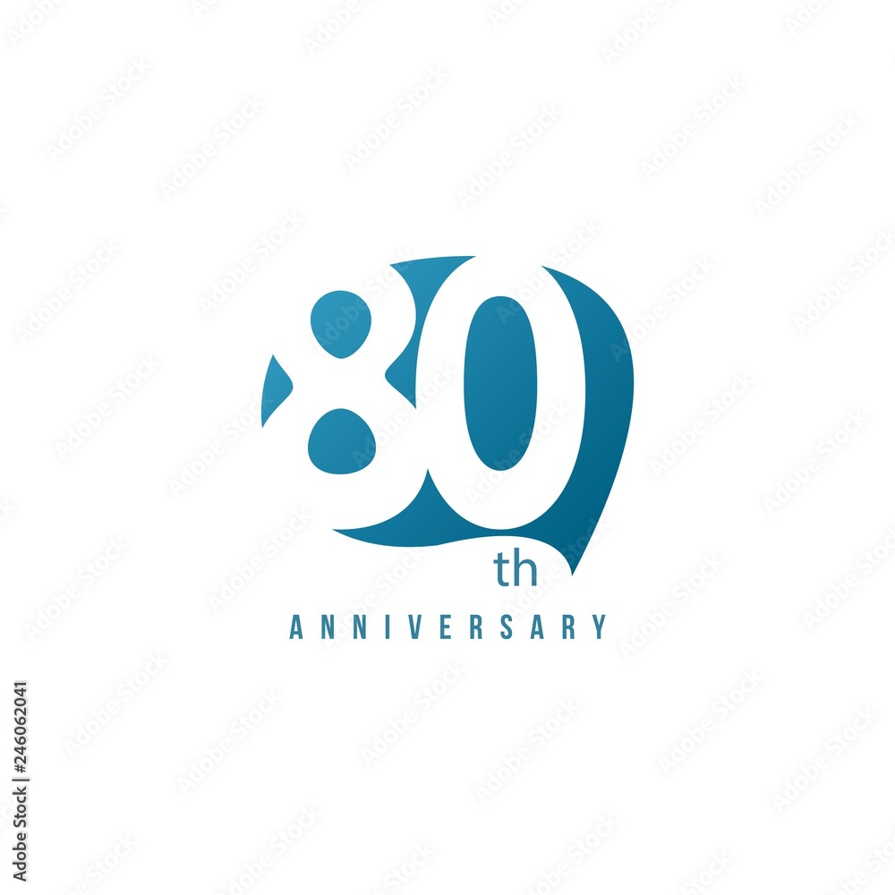 80 Year Anniversary Vector Template Design Illustration 80 Year Anniversary Vector Template Design Illustration