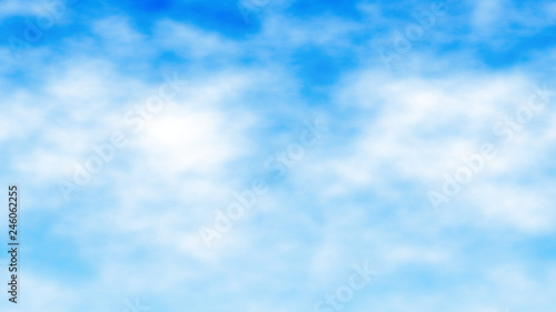 Cloudy blue sky. Nice weather season. Giving a calm, peaceful, relax feeling