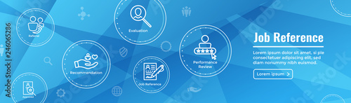 Referral Job Reference Web Header Banner and Icon Set