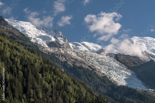 Close-up of Glacier des Bossons on Mont Blanc, France