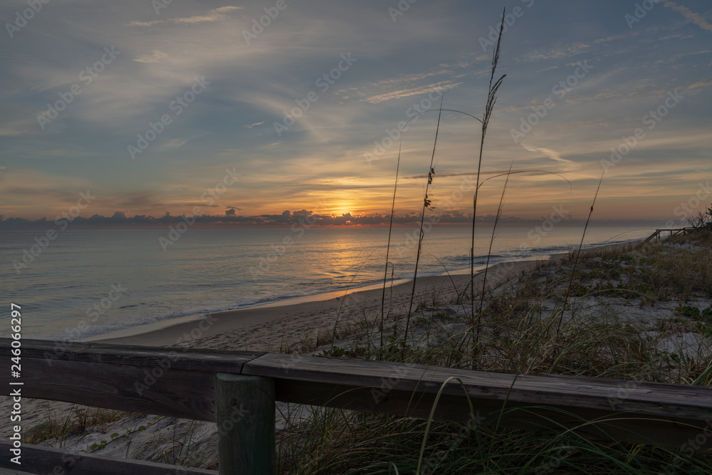 Sunrise on a Quiet Beach in Florida