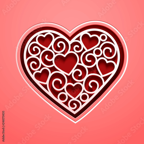 Heart shaped hollow decorations