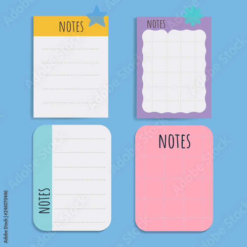 Colorful notepad set
