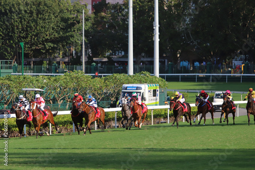 Photography Horse racing is a sport at Happy Valley