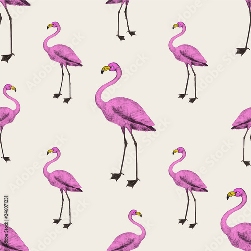 Pink flamingo wallpaper © Rawpixel.com