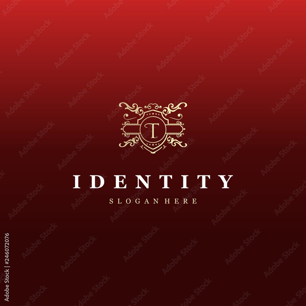 Letter T Heraldry Logo Letter T Heraldry Logo