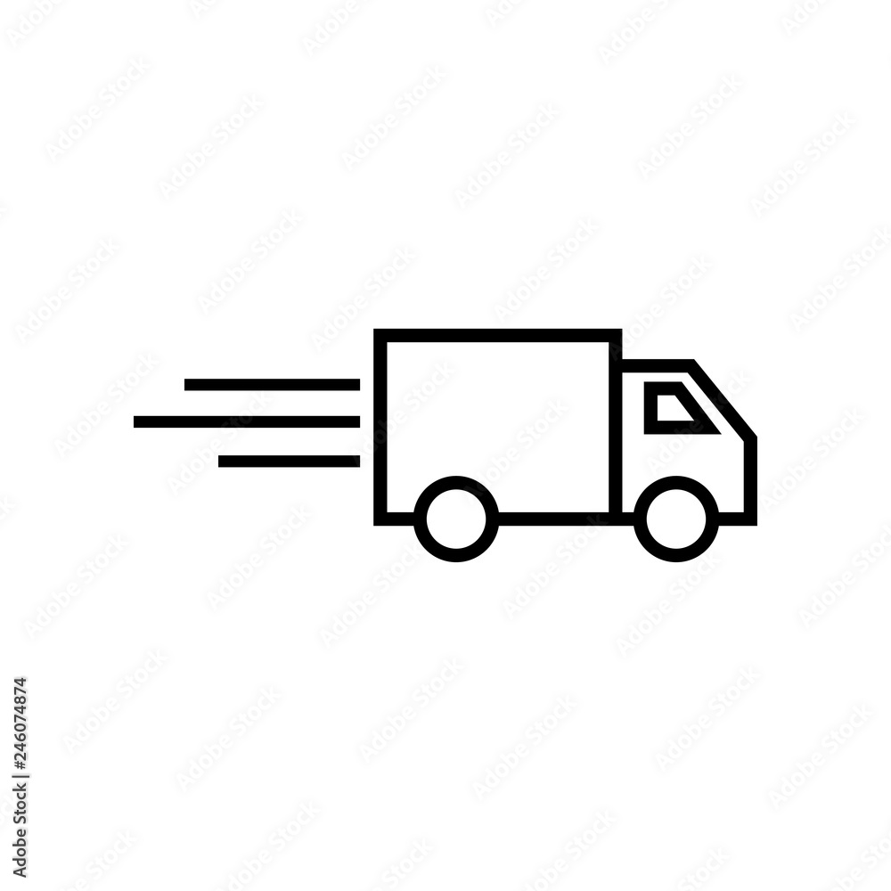 Fast delivery truck icon graphic design template vector Fast delivery truck icon graphic design template vector