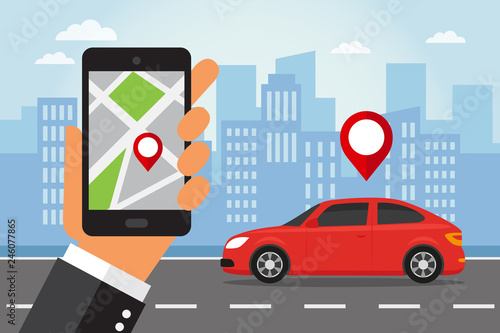 Mobile phone and car