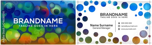 Vector modern creative and clean business card template, polygon background, flyer design, name card template. Corporate identity with abstract illustration. Vector company style for brandbook