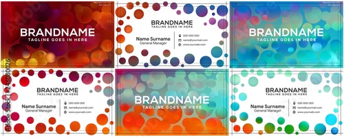 Vector modern creative and clean business card template, polygon background, flyer design, name card template. Corporate identity with abstract illustration. Vector company style for brandbook