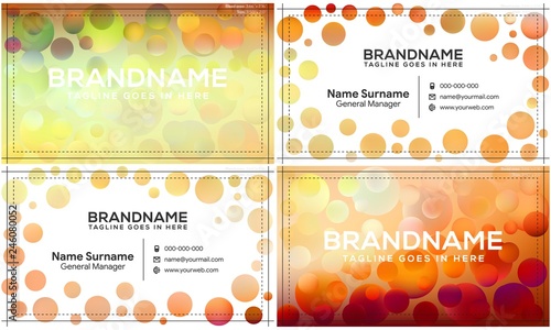 Vector modern creative and clean business card template, polygon background, flyer design, name card template. Corporate identity with abstract illustration. Vector company style for brandbook