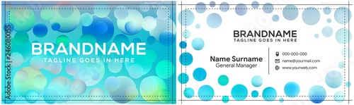 Vector modern creative and clean business card template, polygon background, flyer design, name card template. Corporate identity with abstract illustration. Vector company style for brandbook