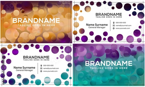 Vector modern creative and clean business card template, polygon background, flyer design, name card template. Corporate identity with abstract illustration. Vector company style for brandbook