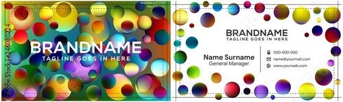 Vector modern creative and clean business card template, polygon background, flyer design, name card template. Corporate identity with abstract illustration. Vector company style for brandbook