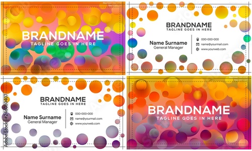 Vector modern creative and clean business card template, polygon background, flyer design, name card template. Corporate identity with abstract illustration. Vector company style for brandbook