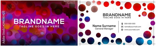 Vector modern creative and clean business card template, polygon background, flyer design, name card template. Corporate identity with abstract illustration. Vector company style for brandbook