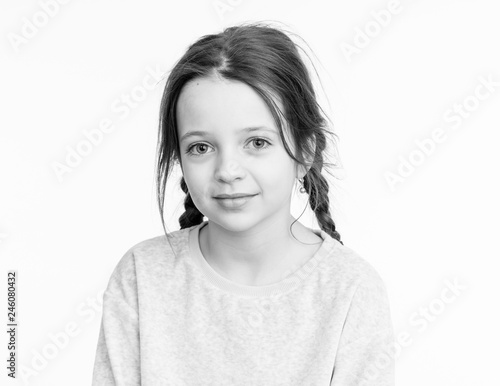 Canvas Print 9 years old girl portrait