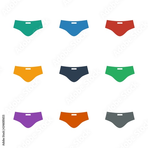 man swim wear icon white background
