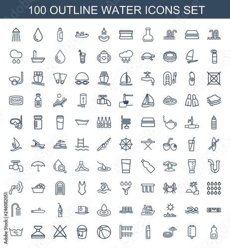 100 water icons