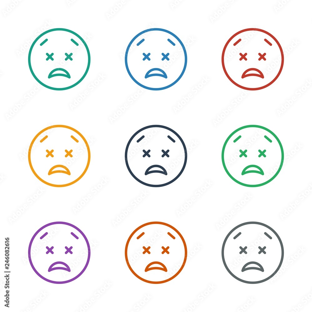 upset and worry emot icon white background upset and worry emot icon white background