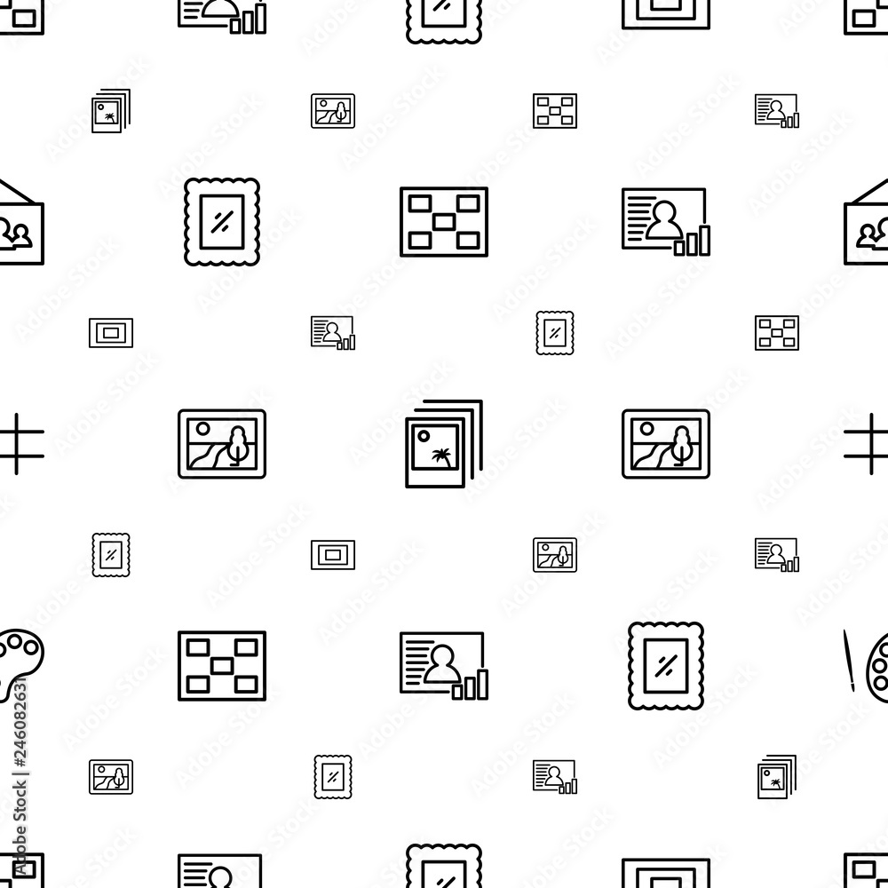 gallery icons pattern seamless white background