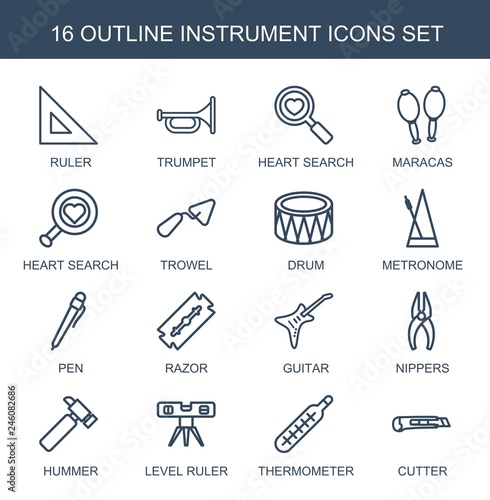 16 instrument icons