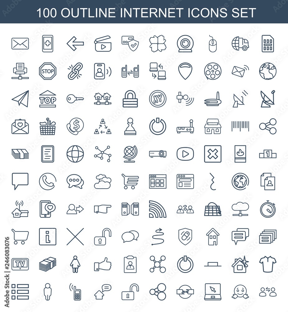 100 internet icons