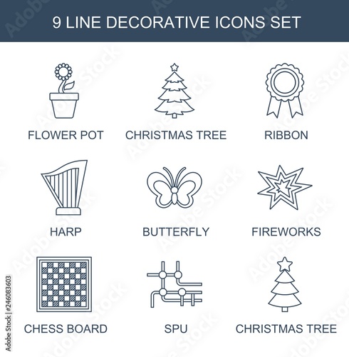9 decorative icons