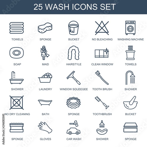 25 wash icons